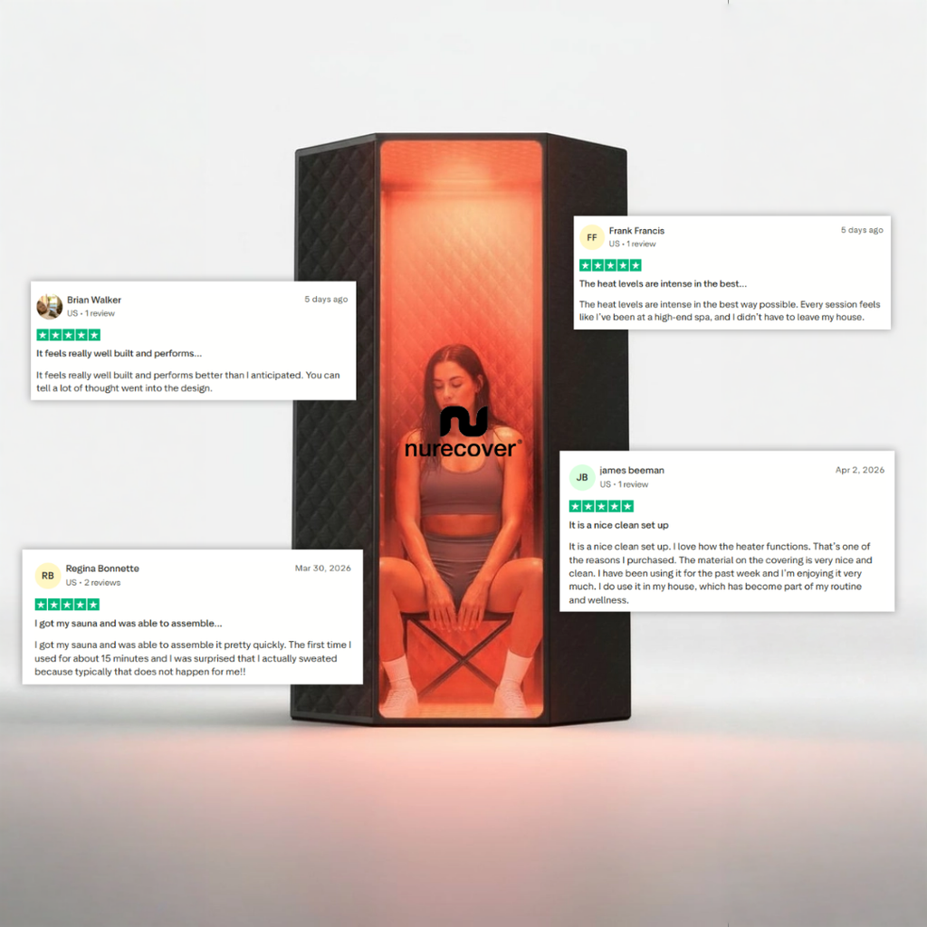 ZenTherm Pro Home Sauna System - Intense Heat Therapy And Red Light Wellness For Total Body Relaxation And Recovery