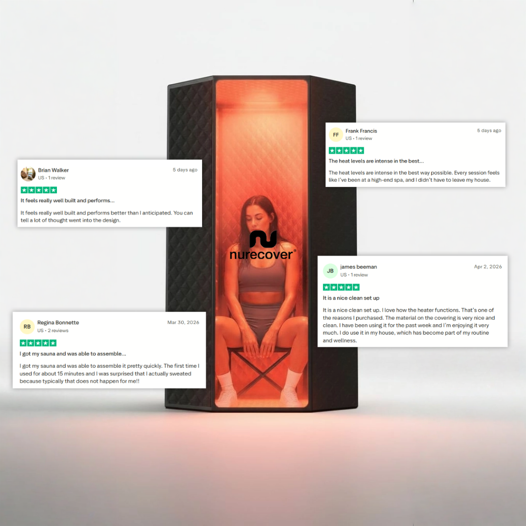 ZenTherm Pro Home Sauna System - Intense Heat Therapy And Red Light Wellness For Total Body Relaxation And Recovery