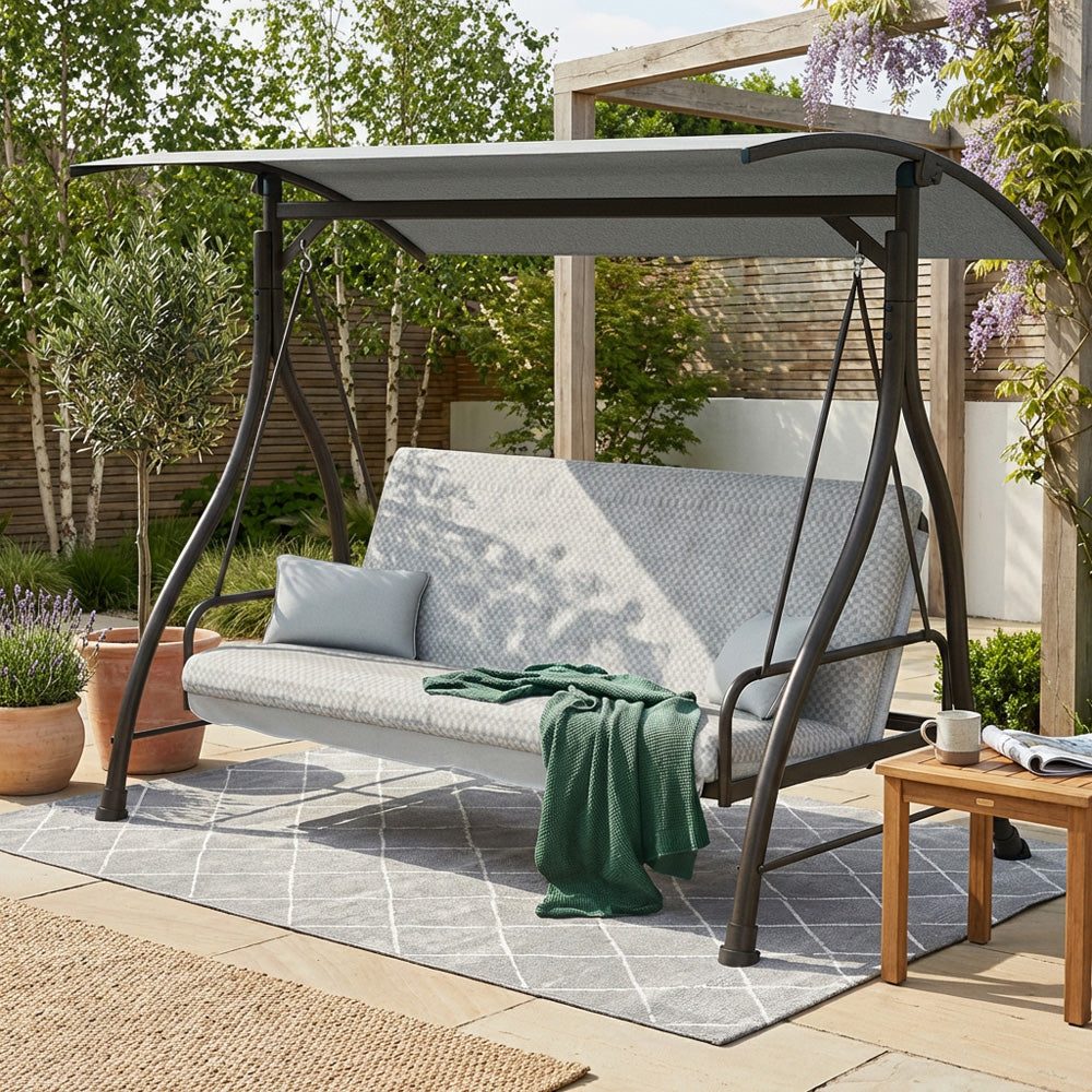 Malay Riviera 3 Seater Combo Swingbed - Grey