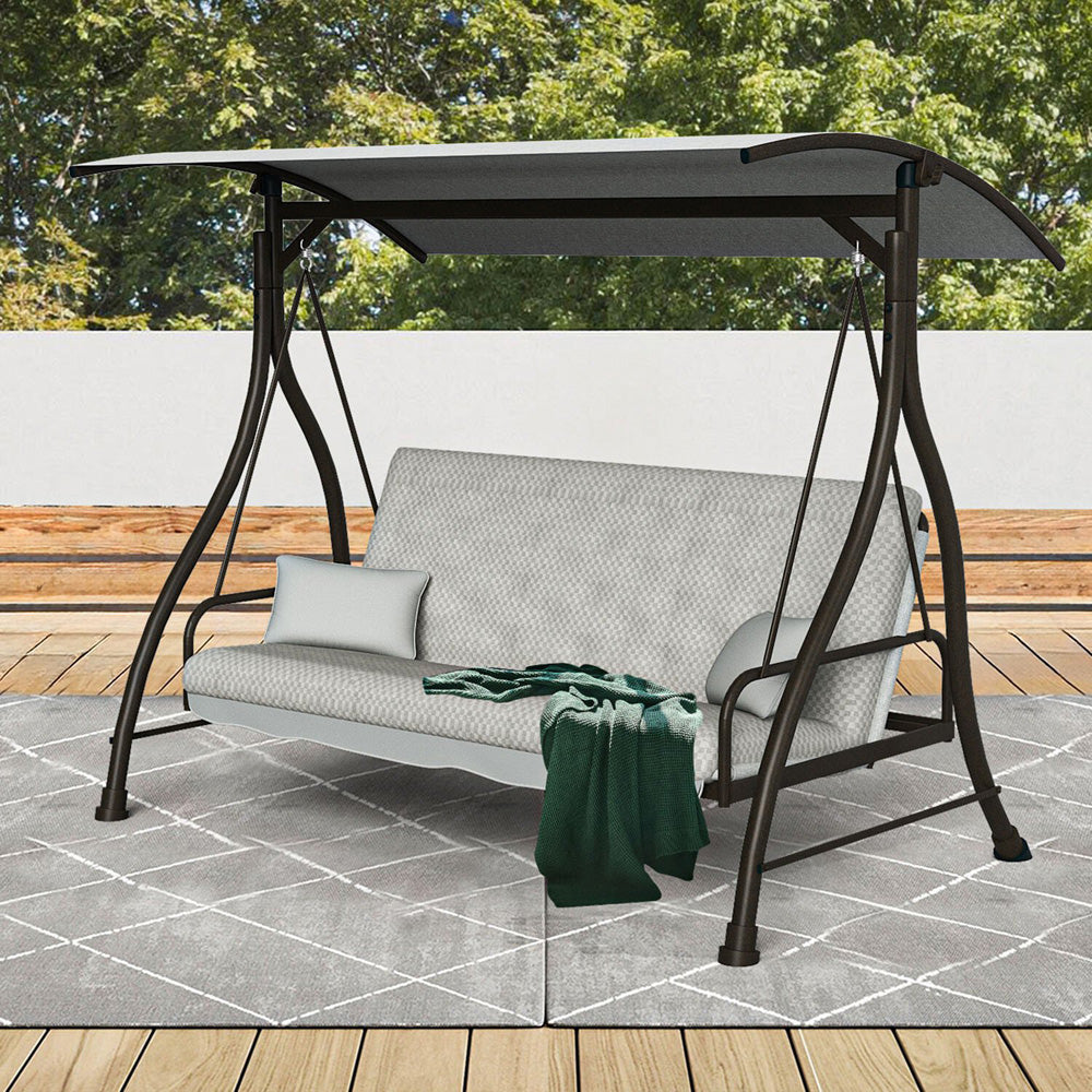 Malay Riviera 3 Seater Combo Swingbed - Grey