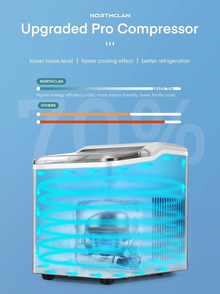 Northclan 220 volts Ice Maker 220 volts 50 hz ice cube maker counter top 2 Liter water tank ICM1226