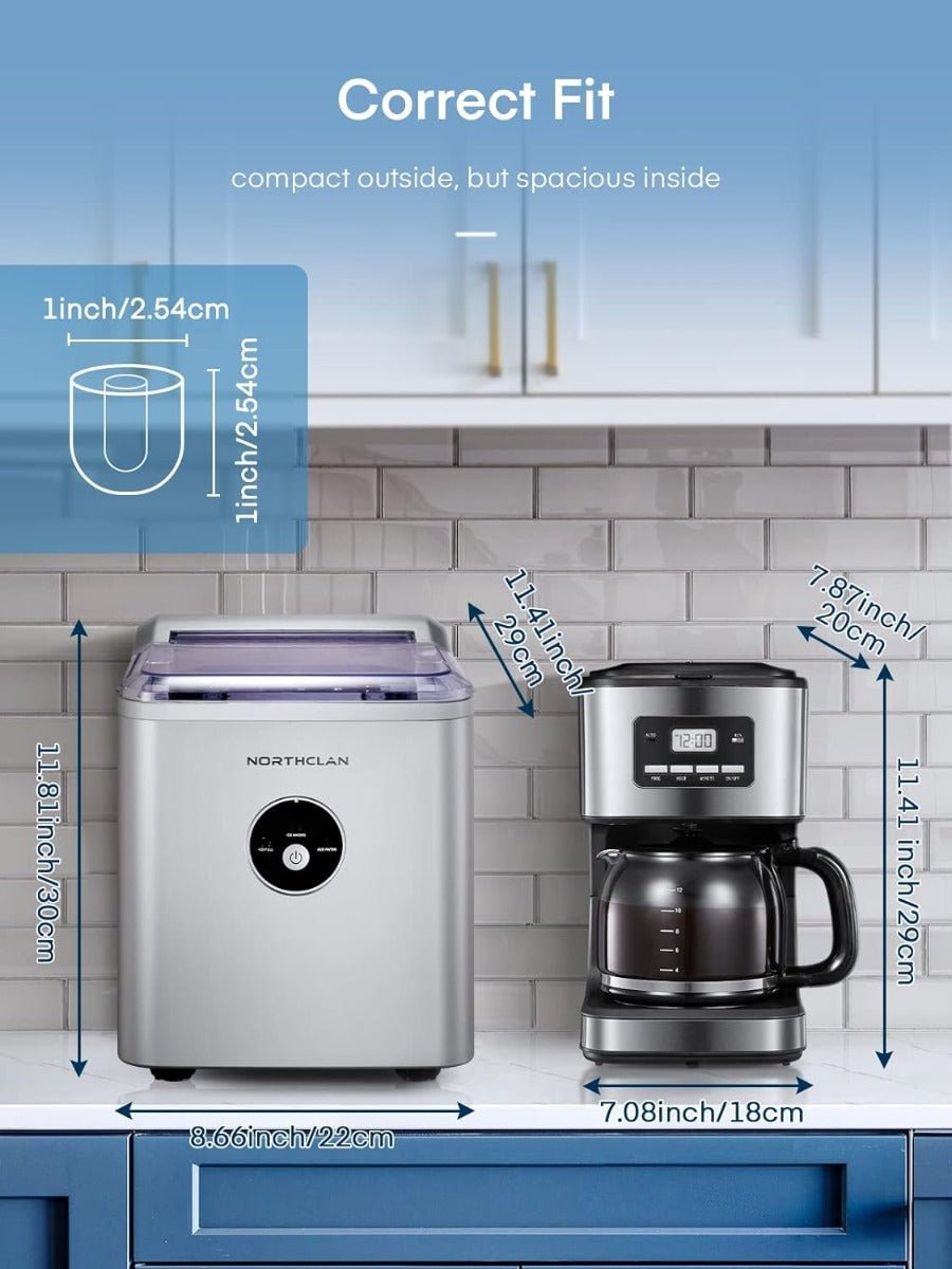 Northclan 220 volts Ice Maker 220 volts 50 hz ice cube maker counter top 2 Liter water tank ICM1226